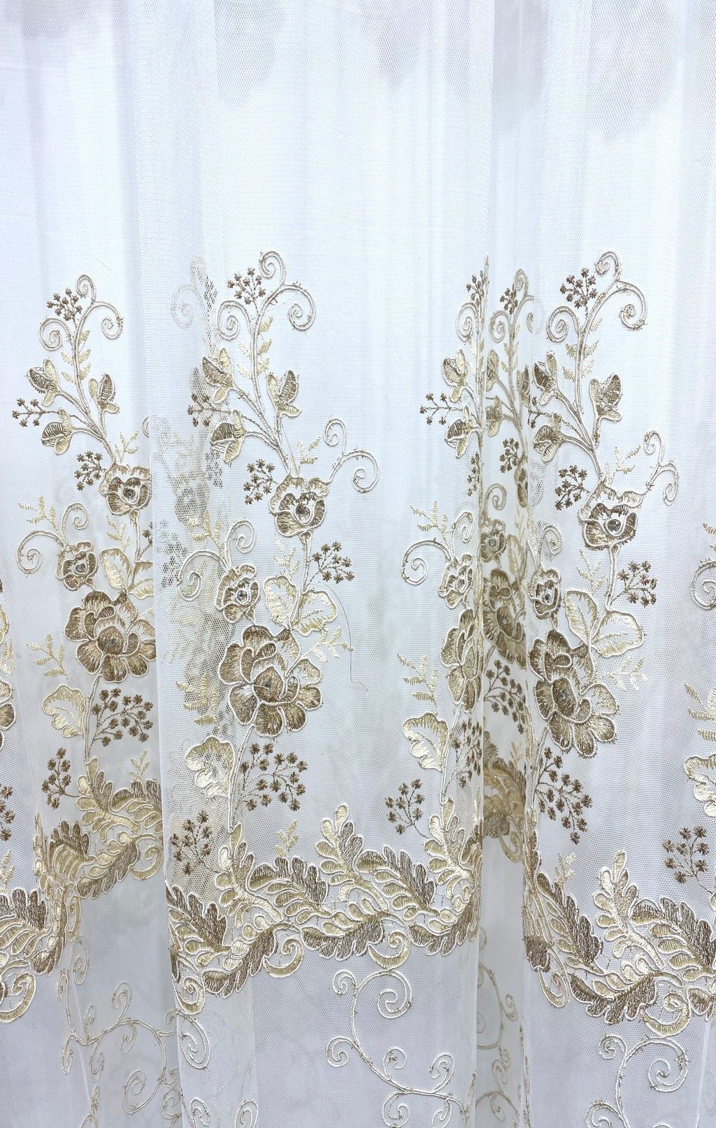 Barna Virág mintás Kész Függöny 300x250 cm Huzziyas Home